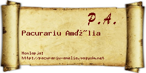 Pacurariu Amália névjegykártya